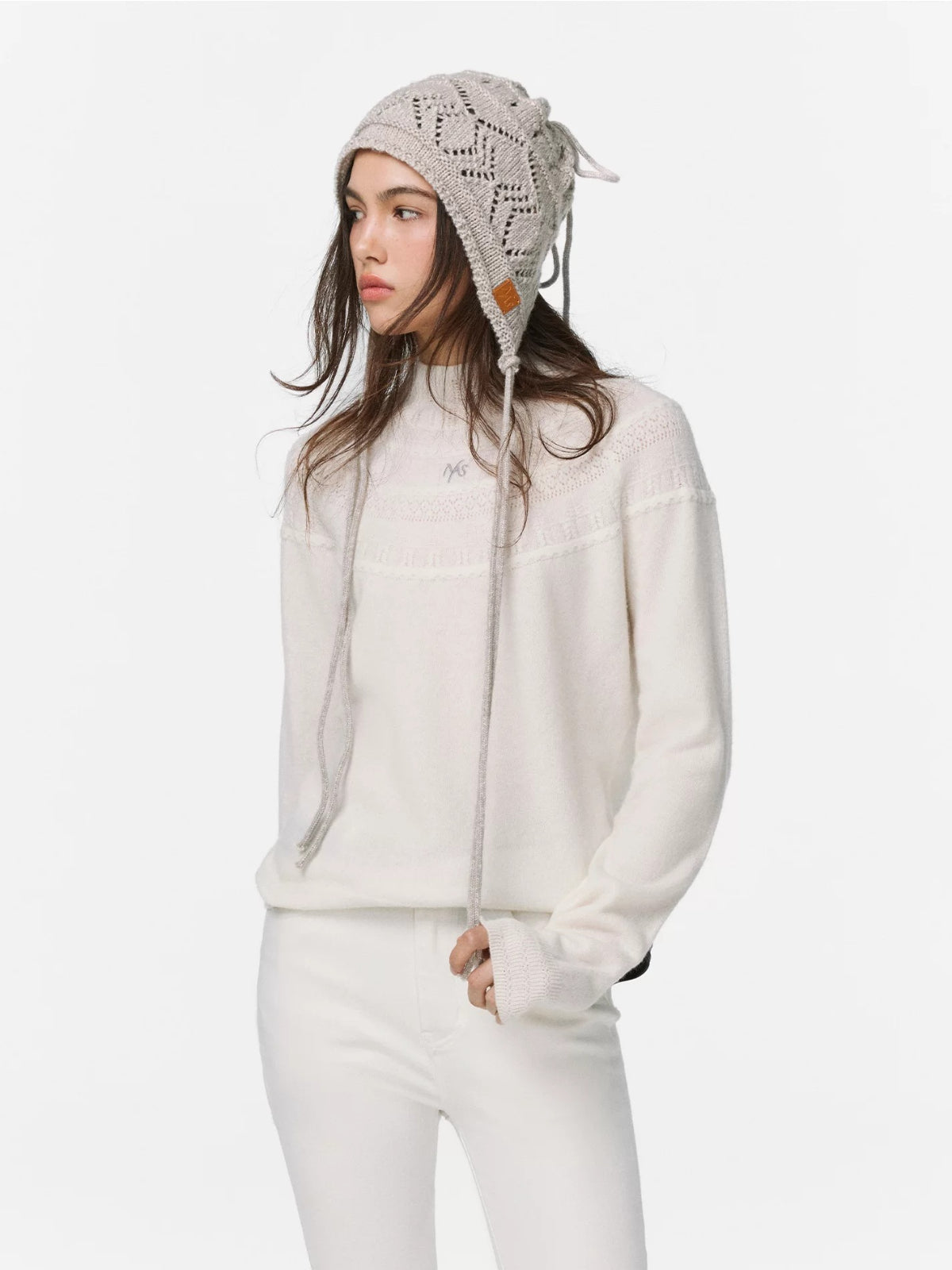Snow Vine Chunky Knit Beanie