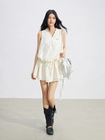 Lace Tie V-Neck Dress