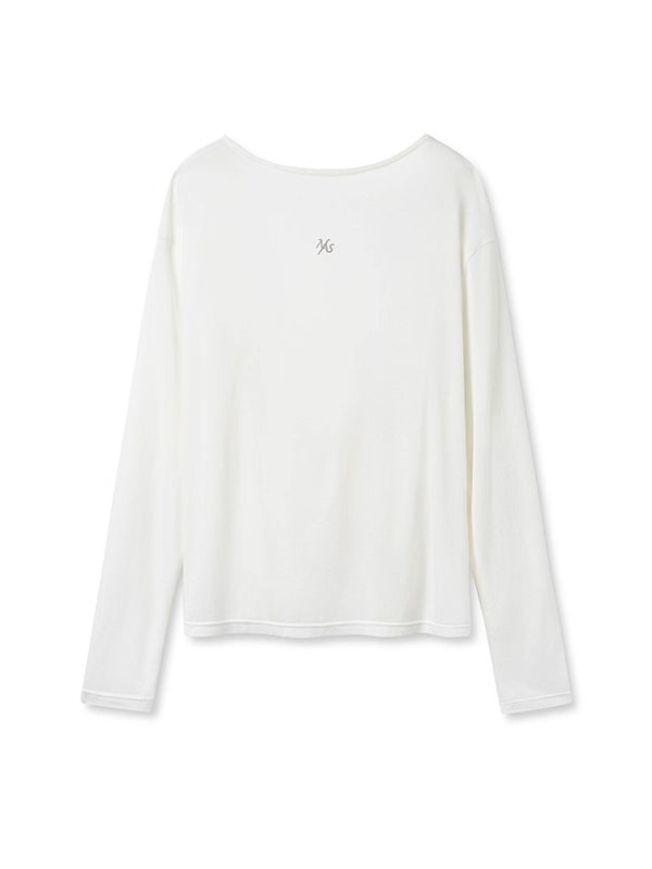 Twisted Backless Off-Shoulder T-Shirt