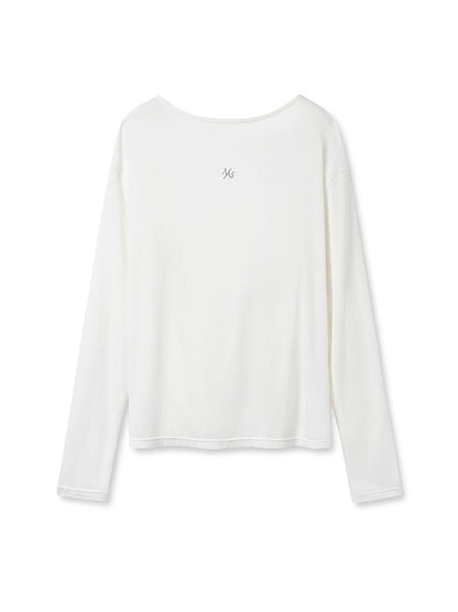 Twisted Backless Off-Shoulder T-Shirt