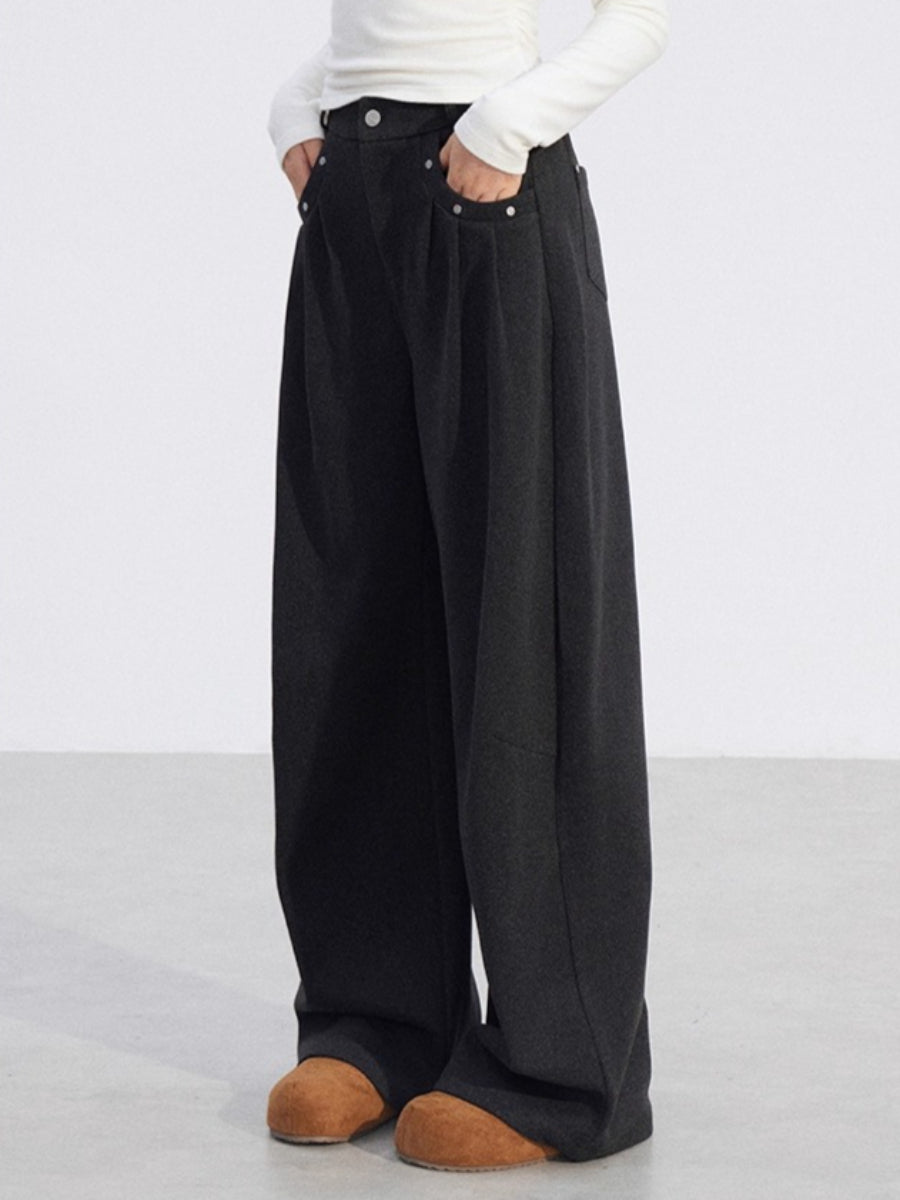 Wool Wide-Leg Pants