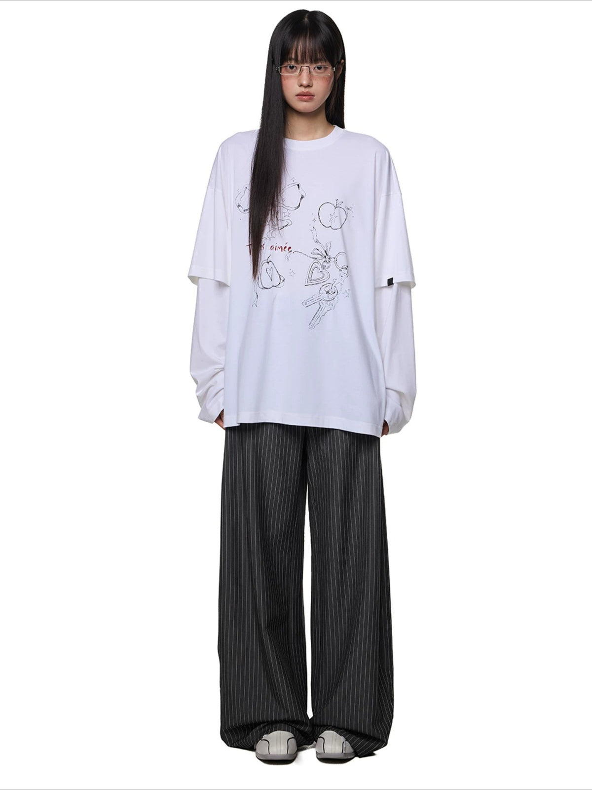 Printed Layered Long Sleeve Tee