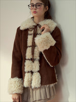 Suede Fleece Toggle Coat