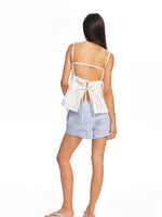 Off-The-Shoulder Backless Waist-Cinching Vest Sling