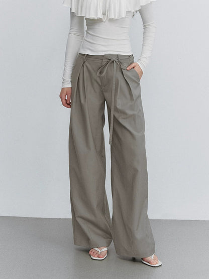 Pleated Wide Leg Pants