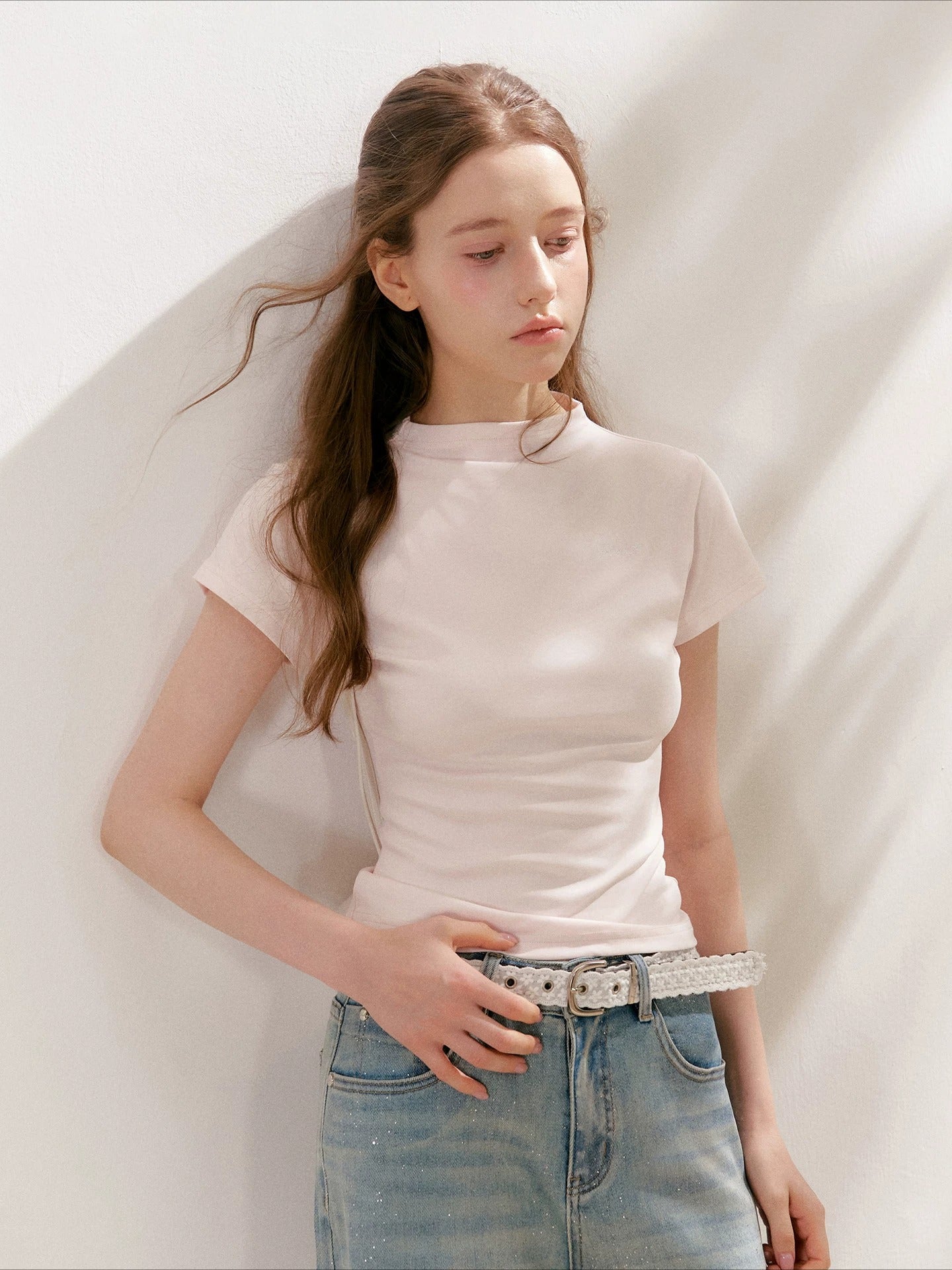 Slim Mock Neck T-shirt