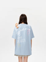 Graffiti Short Sleeve Loose Cotton T-shirt