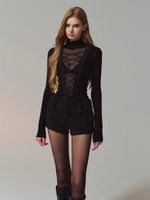 Low Rise Wool Mini Shorts