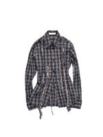 Plaid Ruffle Shirt & Skirt Set