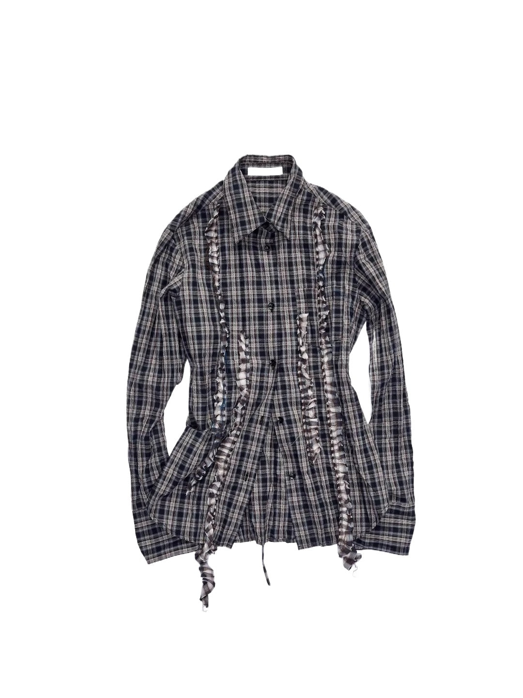 Plaid Ruffle Shirt &amp; Skirt Set