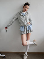 Solid Color Sweatshirt Fabric Drawstring 3D Tulip Skirt