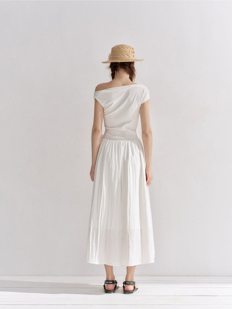 Lace Cowl-Neck Maxi Dress