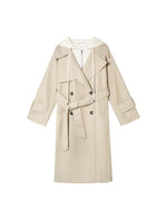 Khaki Hooded Trench Coat