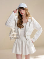 White Rose Printed Hoodie & Pants Set