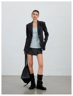 Wool Blend Tailored Blazer