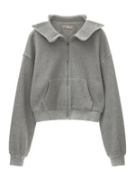 Structured Zip Knit Cropped Jacket