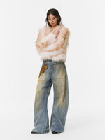 Napoleon Button Low Rise Barrel Jeans