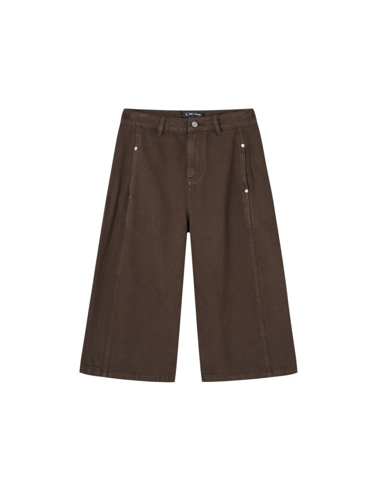 Deconstructed Wide Leg Shorts
