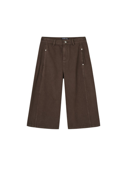 Deconstructed Wide Leg Shorts