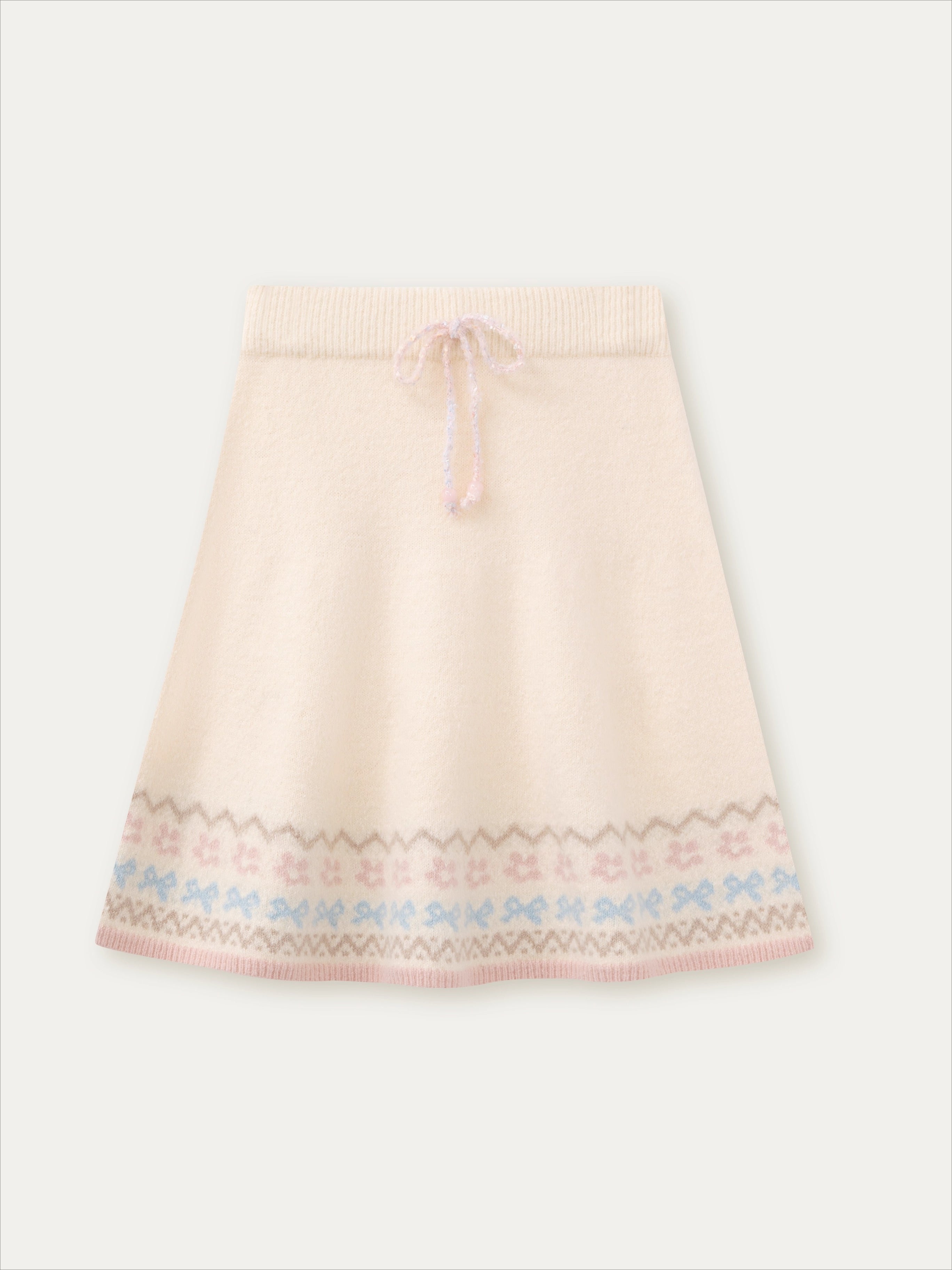 Gray &amp; Off-white Fair Isle Cat Knit Set
