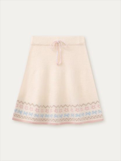 Gray &amp; Off-white Fair Isle Cat Knit Set