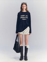 Letter Print Long Sleeve Top