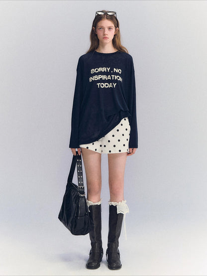 Letter Print Long Sleeve Top