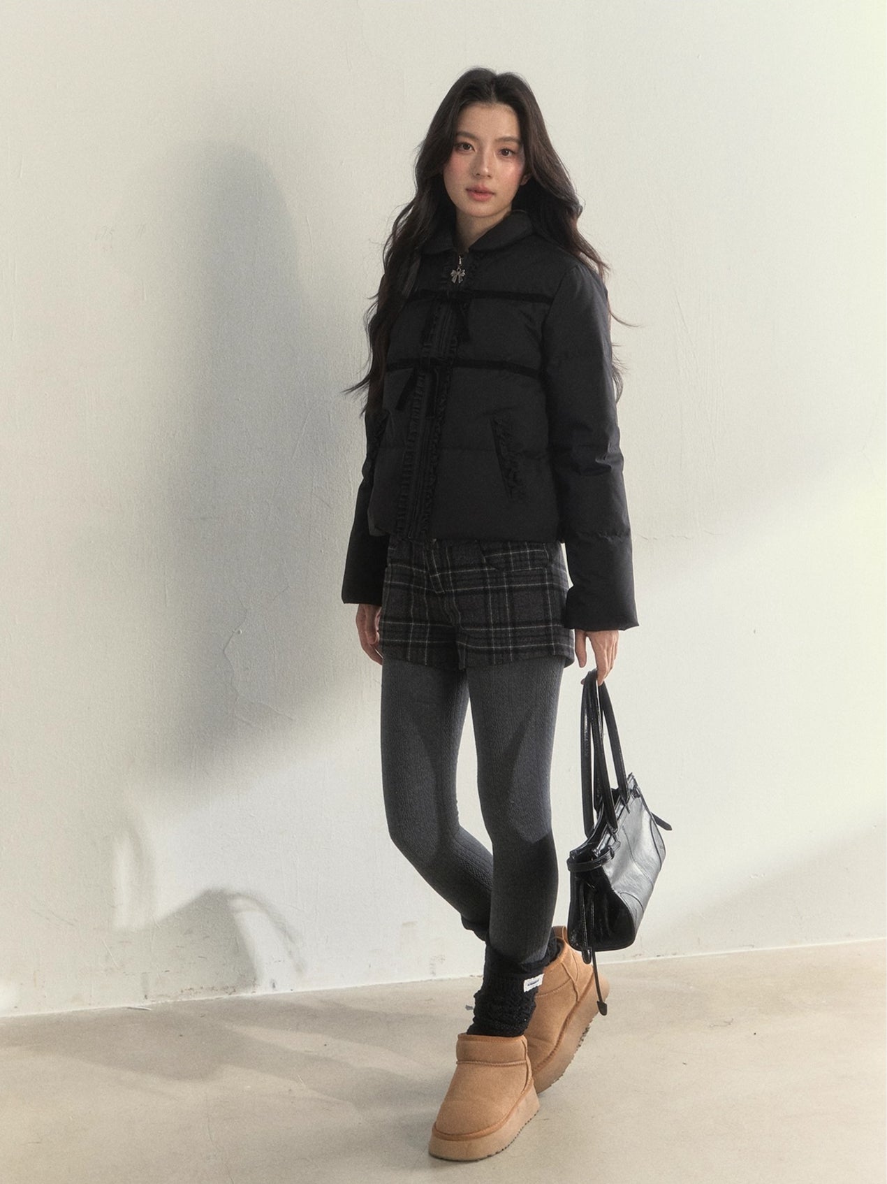 Velvet Winter Bow Down Jacket