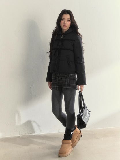 Velvet Winter Bow Down Jacket