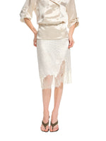 Acetate Lace Layered Midi Skirt