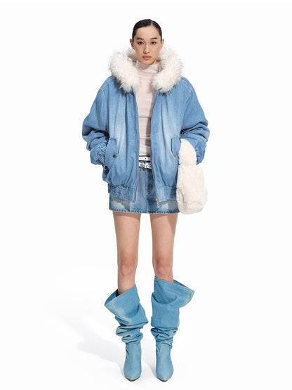 Lynx Denim Puffer Jacket