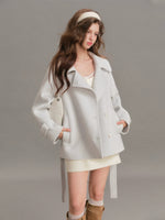 Double Faced Wool Lapel Coat
