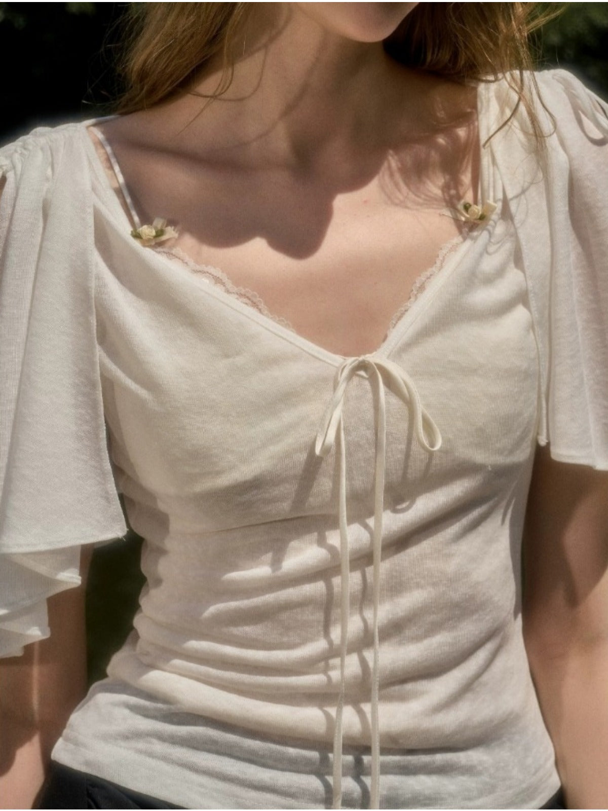 Feather Cape Sleeve T-Shirt