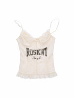 Lace Print Corset Top