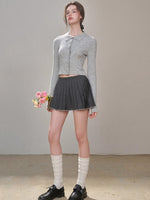 Silky Wool Cropped Cardigan