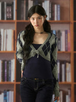 Diamond Knit Cardigan Set