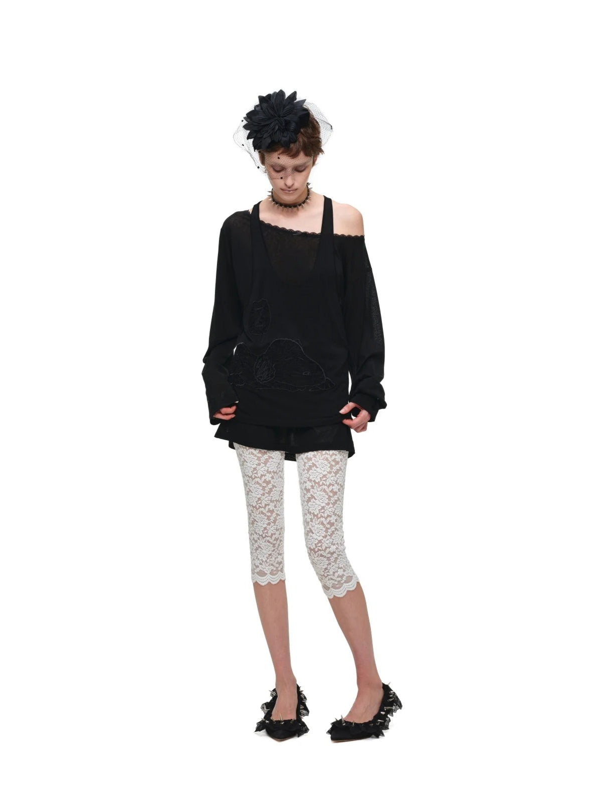 Lace Patch Layered Tee