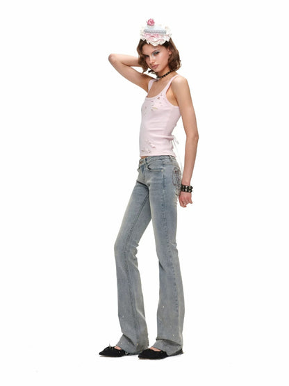 Cutout U-Neck Tank Top