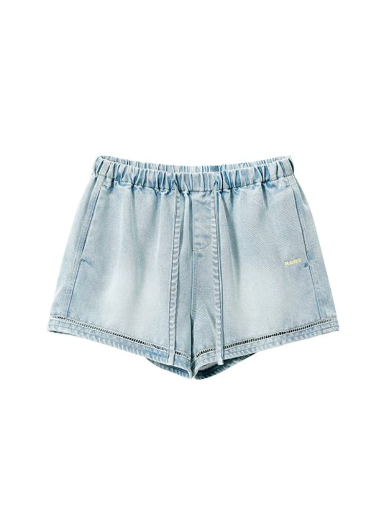 Hanley Drawstring Denim Shorts