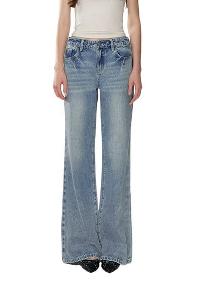 Lightning Whisker Washed Flare Jeans