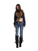 Patchwork Ring Trim Knit Jacket