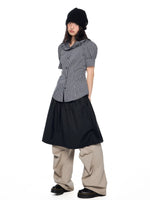 Striped Doll Collar Shirt
