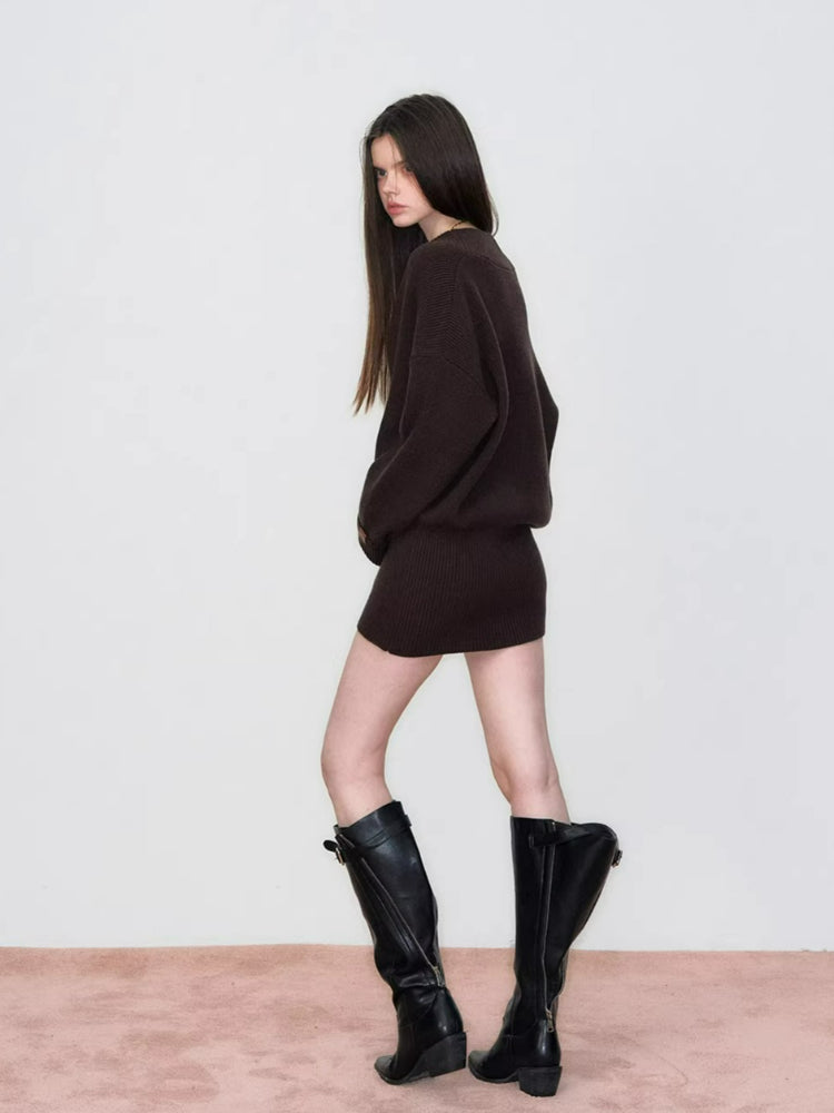Heavy Knit Sweater Dress