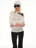 Asymmetric Lace Layer Top