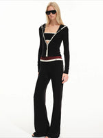 Contrast Hooded Lounge Set