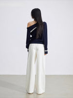 Beige Embroidered Pocket Jeans