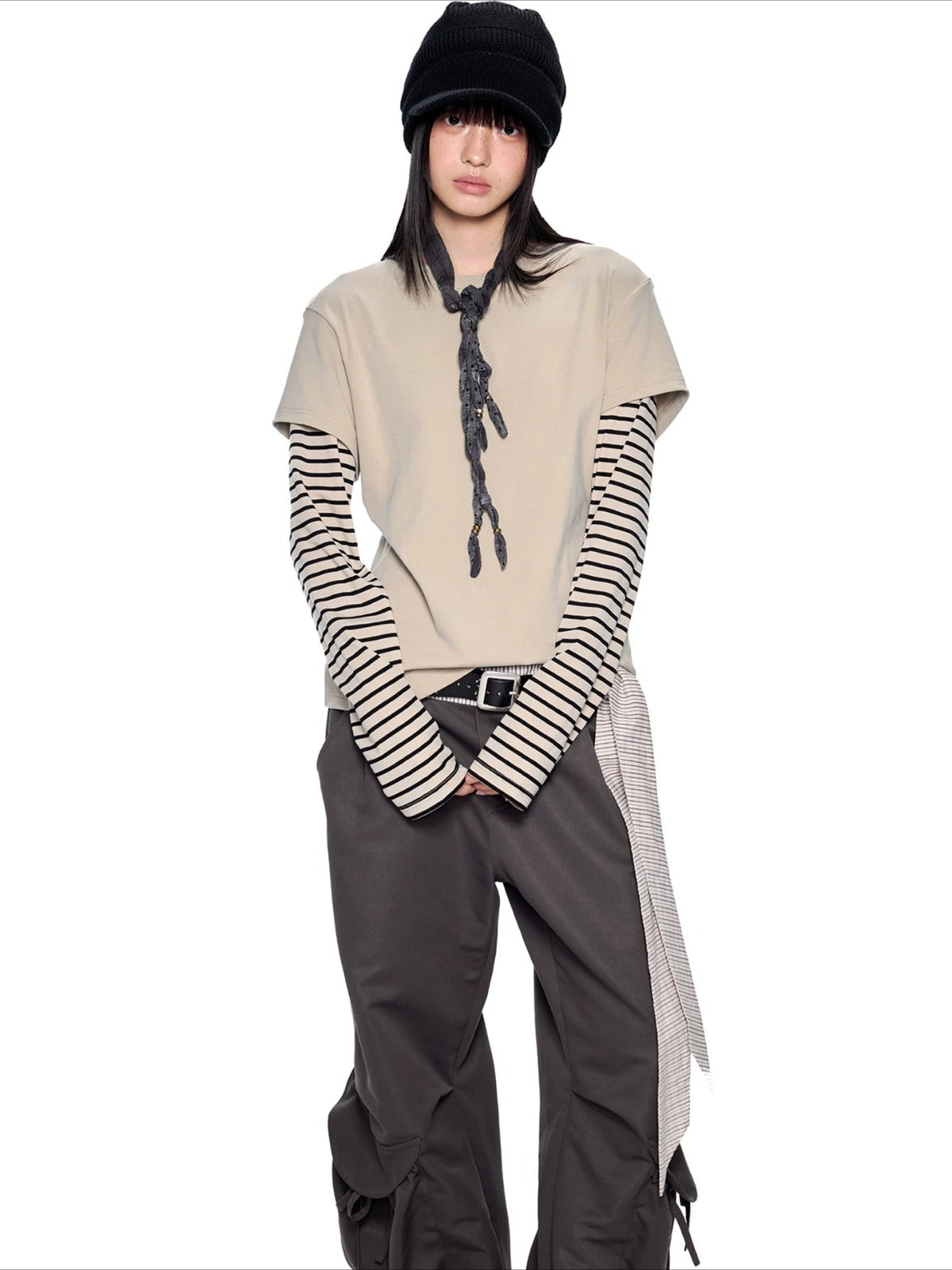 Faux Layered Stripe Tee