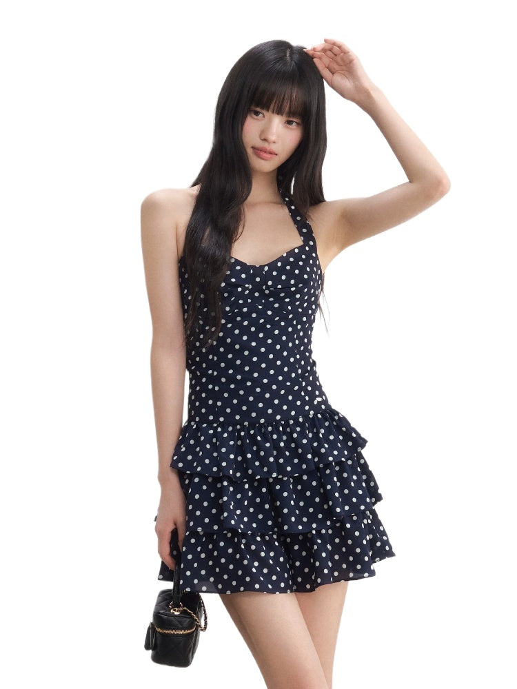 Vintage Polka Dot Halter Dress
