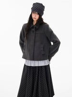Korean Wool Blend Short Coat