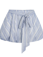 Colorful Buttons Striped College - Style Shirt & Skirt Set